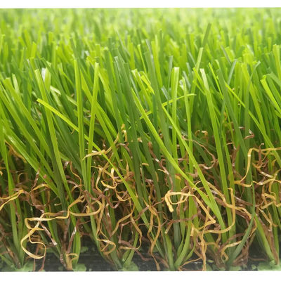 25mm PE PP Landscaping Artificial Turf Lawn Untuk Grass Front Garden