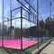 12mm Berwarna Merah Muda Rumput Buatan Outdoor Padel Court Untuk Lapangan Multi Olahraga