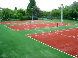 Rumput Palsu Berwarna Lapangan Tenis
