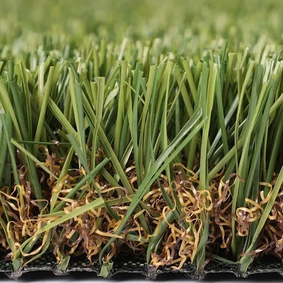 Outdoor PP PE Lansekap Rumput Hijau Buatan 25mm / 30mm 17000 Dtex